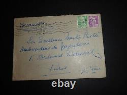 HUMBERT Agnès LETTRE DACTYLO SIGNÉE et LETTRE AUTOGRAPHE SIGNÉE, PARIS 1950