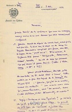 H. GUILLEMIN lamartine lettre autographe signée Janvier parti social Daniel-Rops