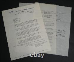 Harold Gatty Lettre dactylographiée signée en partie autographe 3 pages 1937