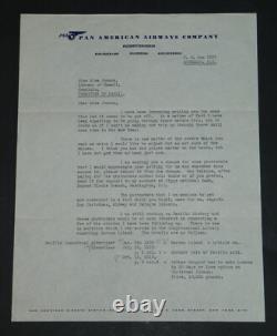 Harold Gatty Lettre dactylographiée signée en partie autographe 3 pages 1937