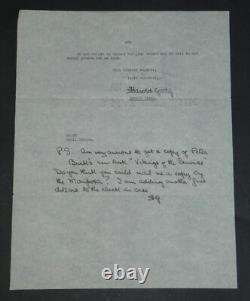 Harold Gatty Lettre dactylographiée signée en partie autographe 3 pages 1937