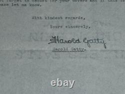 Harold Gatty Lettre dactylographiée signée en partie autographe 3 pages 1937