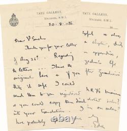 Harold Stanley EDE 2 lettres autographes signées à Maurice SACHS Gaudier Brzeska