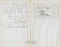 Hector BERLIOZ Lettre autographe signée musique classique romantisme