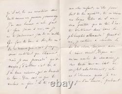 Henri BERGSON cherche la loi des choses 1885 Lettre autographe signée