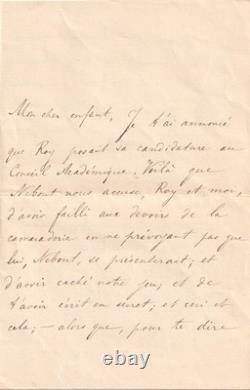 Henri BERGSON se defend de toute manigance Lettre autographe signée 1884
