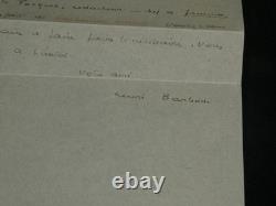 Henri Barbusse Lot de 3 lettres autographes et dactylographiée signées 1909 1915