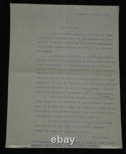 Henri Barbusse Lot de 3 lettres autographes et dactylographiée signées 1909 1915