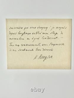 Henri Bergson 3 Lettres Autographes Signées