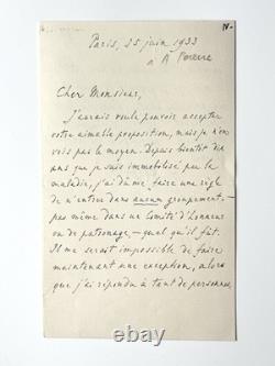 Henri Bergson 3 Lettres Autographes Signées