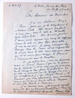 Henri COLLET Compositeur lettre autographe signée au directeur Opéra Nantes