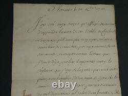 Henri François d'AGUESSEAU LETTRE AUTOGRAPHE SIGNÉE Mort de Charleval 1732