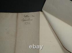 Henri François d'AGUESSEAU LETTRE AUTOGRAPHE SIGNÉE Mort de Charleval 1732