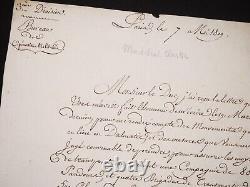 Henri-Jacques-Guillaume Clarke Maréchal Lettre manuscrite signée Empire