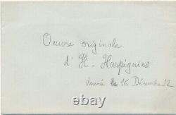 Henri Joseph HARPIGNIE paysage aquarelle signée ET lettre autographe signée