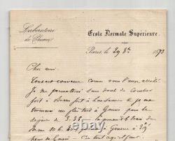 Henri Sainte-Claire Deville Lettre autographe signée à un ami 1873