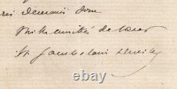 Henri Sainte-Claire Deville Lettre autographe signée à un ami 1873
