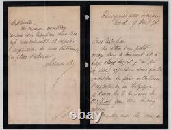 Henri Schneider Lettre autographe signée 1878