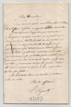 Henri Victor Regnault Lettre autographe signée Conférences scientifiques 1850
