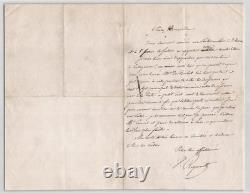 Henri Victor Regnault Lettre autographe signée Conférences scientifiques 1850