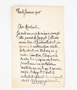 Henri de REGNIER 1895 Poèmes 3 lettres AUTOGRAPHES SIGNÉES ex. Larguier