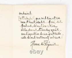 Henri de REGNIER 1895 Poèmes 3 lettres AUTOGRAPHES SIGNÉES ex. Larguier