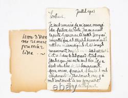 Henri de REGNIER 1895 Poèmes 3 lettres AUTOGRAPHES SIGNÉES ex. Larguier
