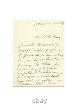 Henri de TOULOUSE-LAUTREC / Lettre autographe signée / Peinture / Monet / Art