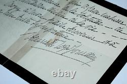Henriette JOURDAIN LETTRE AUTOGRAPHE SIGNÉE SUR LA MORT DE Roger JOURDAIN