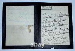 Henriette JOURDAIN LETTRE AUTOGRAPHE SIGNÉE SUR LA MORT DE Roger JOURDAIN