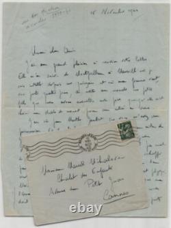 Henry Barraud Lettre autographe signée poignante à Marcel Mihalovici 1940