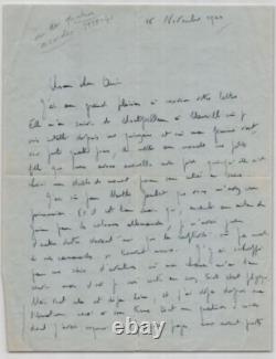 Henry Barraud Lettre autographe signée poignante à Marcel Mihalovici 1940