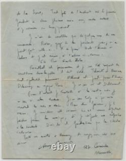 Henry Barraud Lettre autographe signée poignante à Marcel Mihalovici 1940