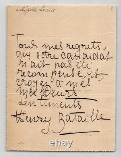 Henry Bataille 3 lettres autographes signées 1912