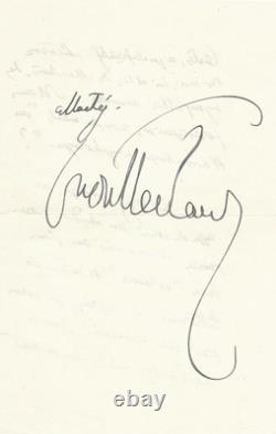 Henry de MONTHERLANT / Lettre autographe signée / Théâtre / Misogynie / Femmes