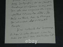 Henry de Montherlant Lettre autographe signée marque de sympathie 1954