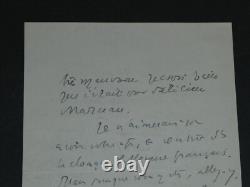 Henry de Montherlant Lettre autographe signée marque de sympathie 1954