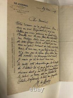 Heredia Les Trophees Illustre Merson 2 Lettres Autographes Signees 1907 Relie