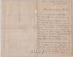 Hervé Mangon 3 lettres et 1 carte de visite autographes signées à Risler 1876