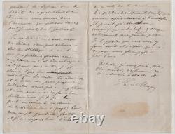 Hervé Mangon 3 lettres et 1 carte de visite autographes signées à Risler 1876