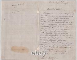 Hervé Mangon 3 lettres et 1 carte de visite autographes signées à Risler 1876