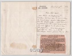 Hervé Mangon 3 lettres et 1 carte de visite autographes signées à Risler 1876