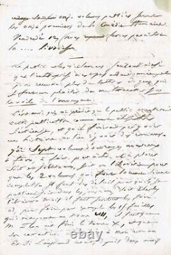 Honoré de BALZAC Lettre autographe signée. La publication de la comédie humaine