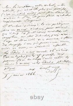 Honoré de BALZAC Lettre autographe signée à propos de La Comédie Humaine 1844