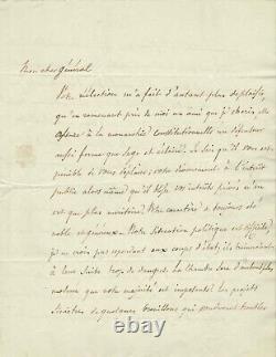 Horace SEBASTIANI Lettre autographe signée. La France & la prise d'Alger / CORSE