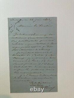 Horace Vernet Peintre lettre autographe signée un Directeur 24 juin 1812