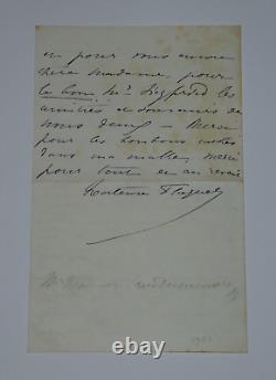 Hortense FLOQUET 3 LETTRES AUTOGRAPHES SIGNÉES + 1 LAS D'UN DÉPUTÉ 1888