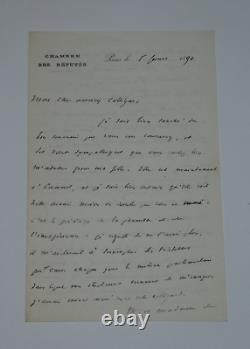 Hortense FLOQUET 3 LETTRES AUTOGRAPHES SIGNÉES + 1 LAS D'UN DÉPUTÉ 1888