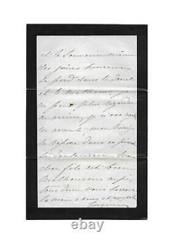 Impératrice EUGENIE de Montijo / Lettre autographe signée / Mort de Napoléon III