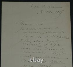 Impressionnisme Antoine Guillemet Lettre autographe signée 1905